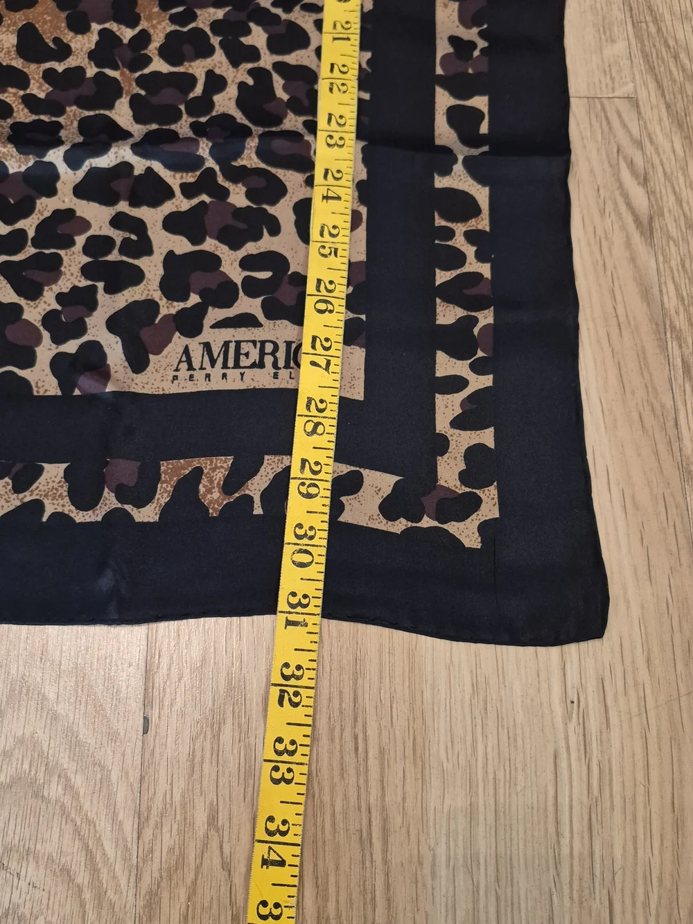 Vintage 90s Perry Ellis America Leopard Print Scarf | Logo | Classic Y2K | Anima